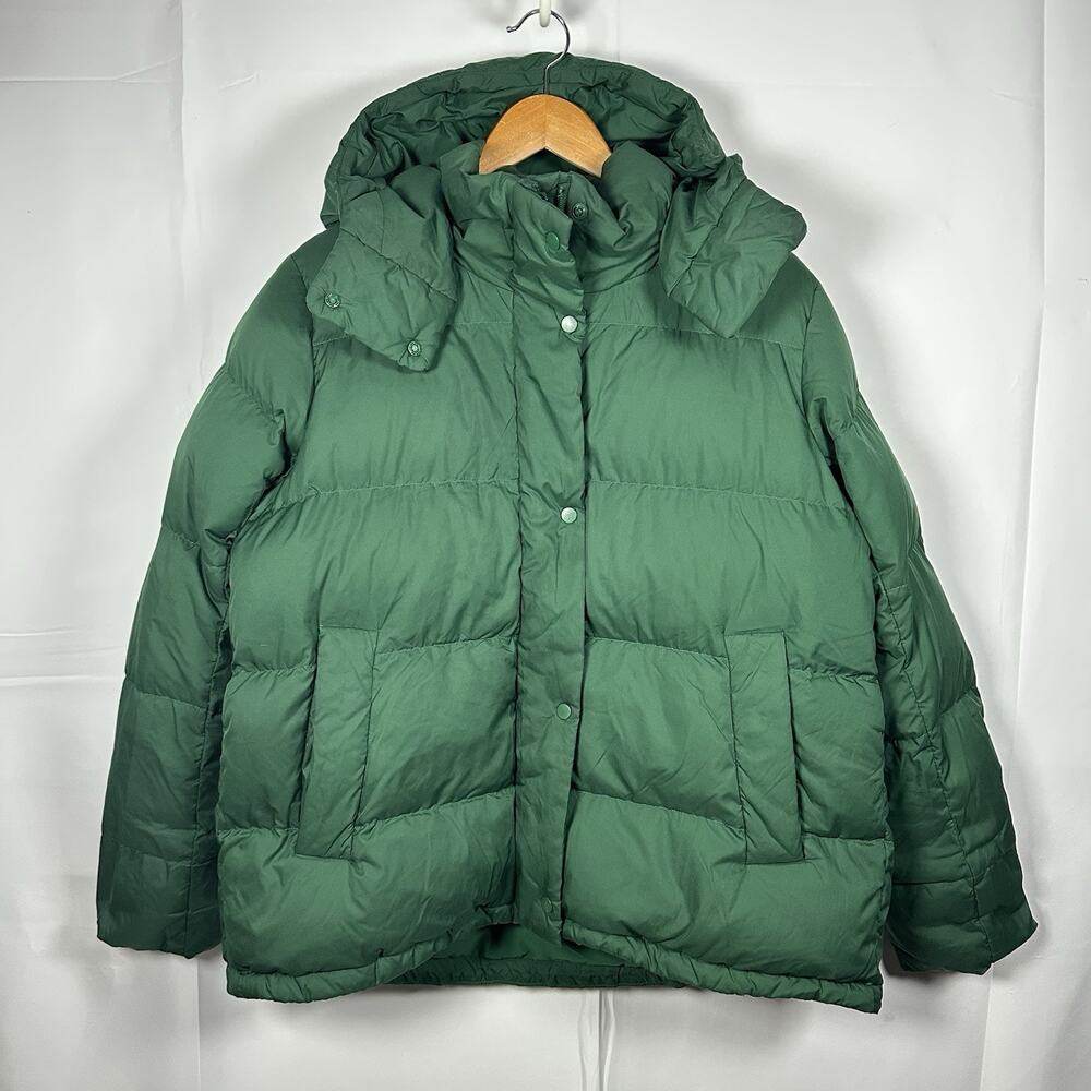 Lululemon Wunder Puff Goose Down Puffer Jacket Green Size 10 Hooded